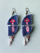 Fun-gi fabric earrings (handpainted)