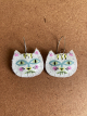 Cat earrings (handpainted)