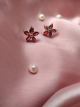 studs Garnet blossom