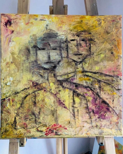 Art - Two  Oil on canvas; 15" x 15"