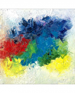 Art - Palette - Oil on canvas; 15" x 15"