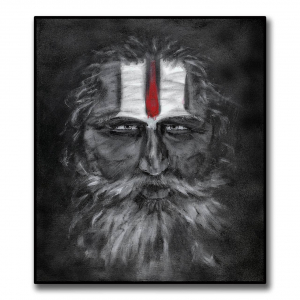 Devotee. Devoted. Yogi!  Acrylic on canvas, 23x27