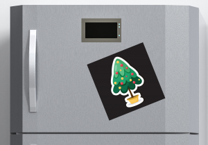 Merry Christmas Tree Fridge Magnet