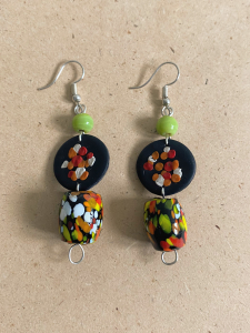 Multi Color polymer clay earrings