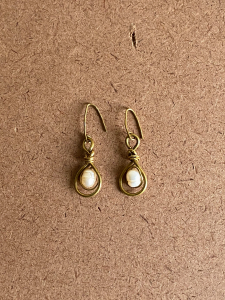 Freshwater Pearl drop earrings (made with real pearls)